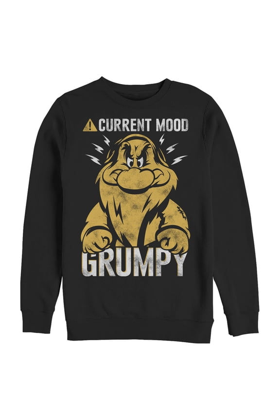 Men's Disney Grumpy Sweatshirt Color: Black Size: XL