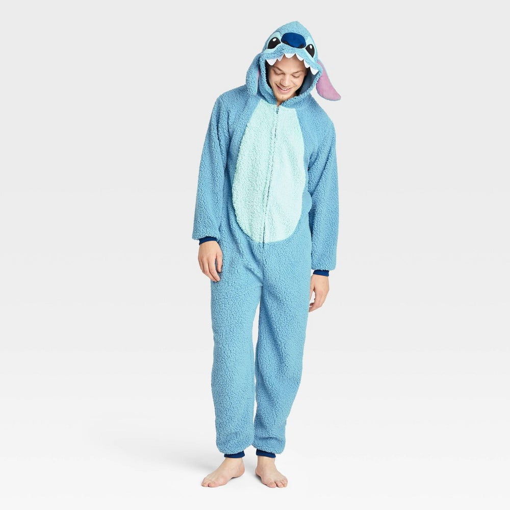  Disney Lilo & Stitch Adult Stitch Kigurumi Cosplay Costume  Sherpa Union Suit Pajama Outfit (S/M) Blue : Clothing, Shoes & Jewelry