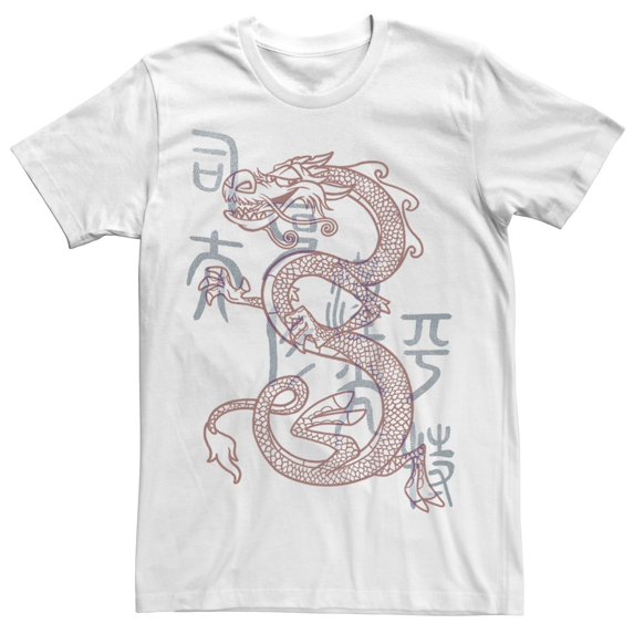Men's Disney Mulan Mushu Dragon Sketch Tee Color: White Size: L