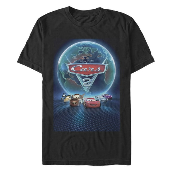 Men's Disney/Pixar Cars 2 Classic Movie Poster Tee Color: Black Size: 3XL