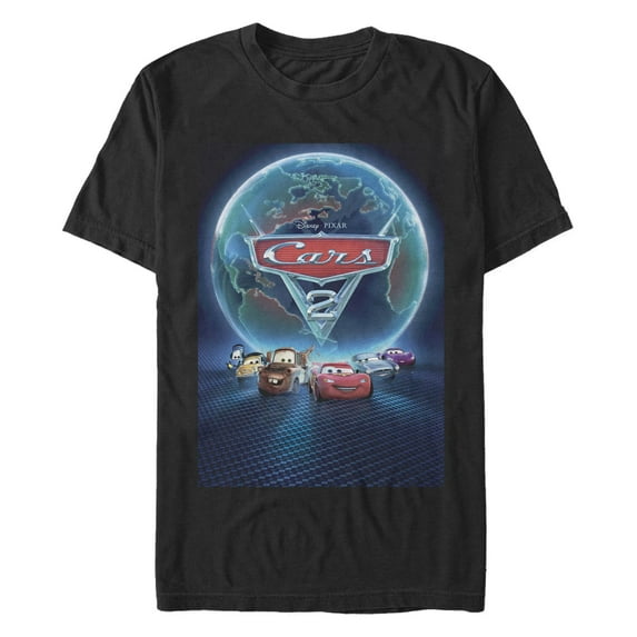 Men's Cars Earth Poster Graphic T-Shirt