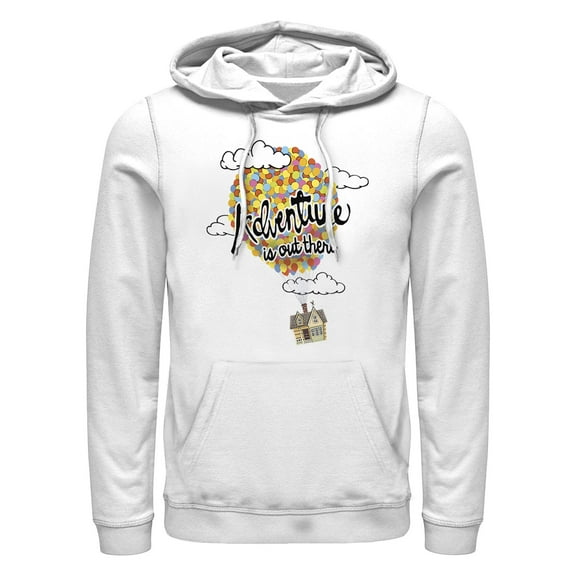 Men's Disney / Pixar Up Adventure House Balloon Hoodie Color: White Size: XL