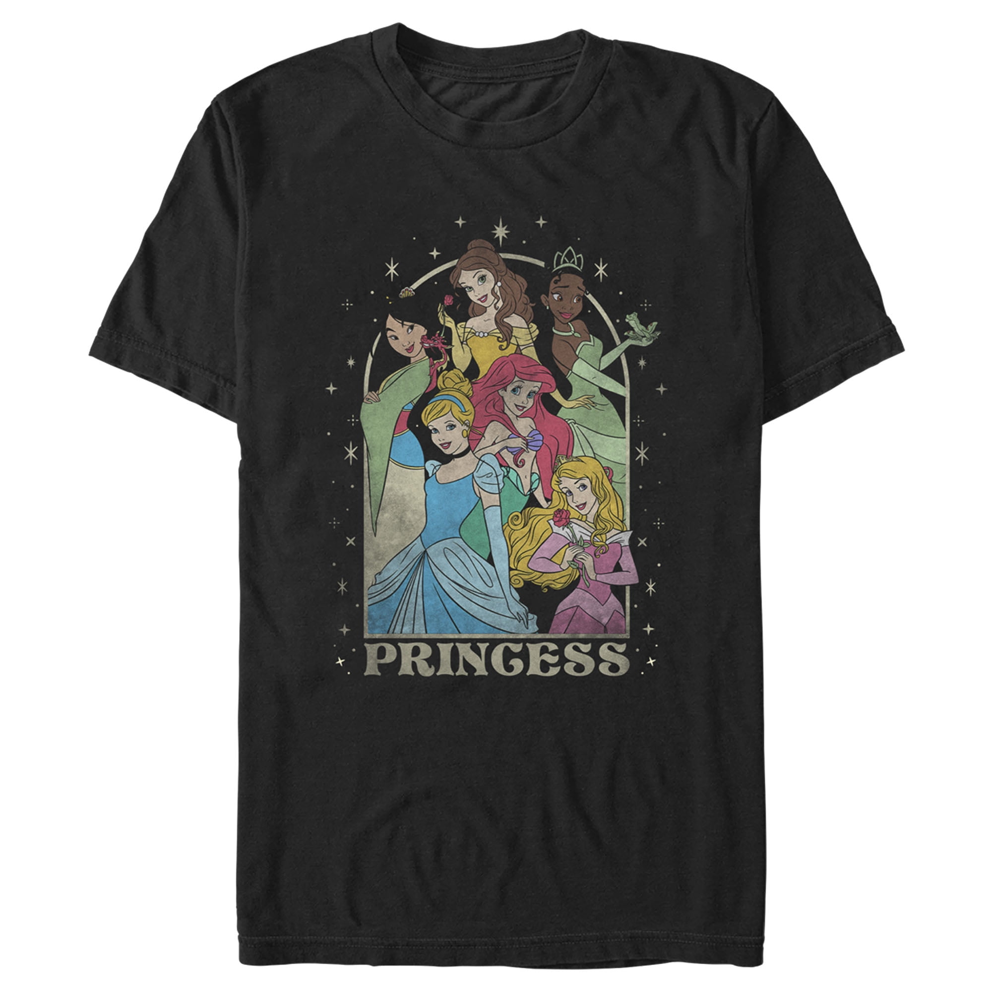 Men's Disney Princess Arch Graphic Tee Black X Large