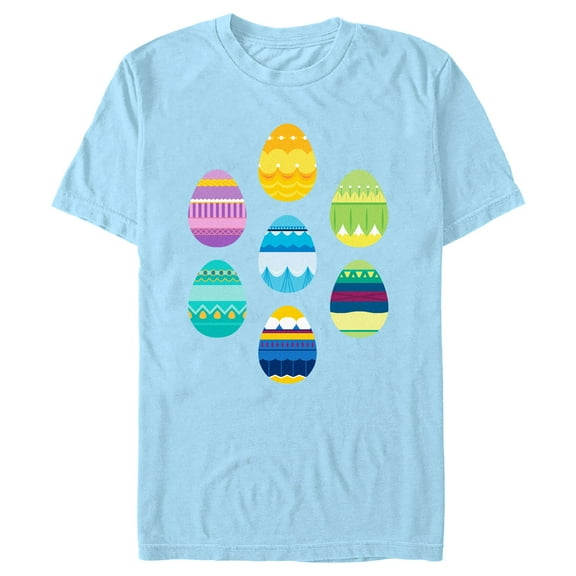 Men's Disney Princess Easter Eggs Graphic Tee Light Blue Medium