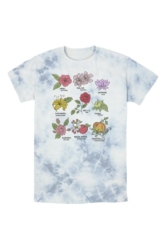 Men's Disney Princess Floral Chart Graphic T-Shirt