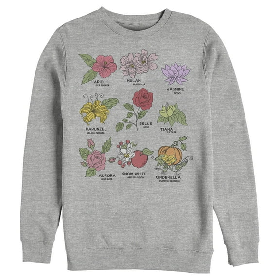 Men's Disney Princess Floral Chart Sweatshirt