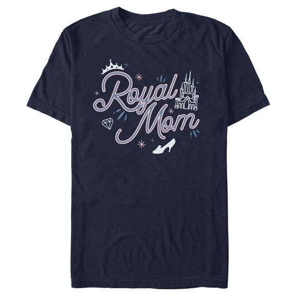 Men's Disney Princess Royal Mom  Graphic Tee Navy Blue Medium