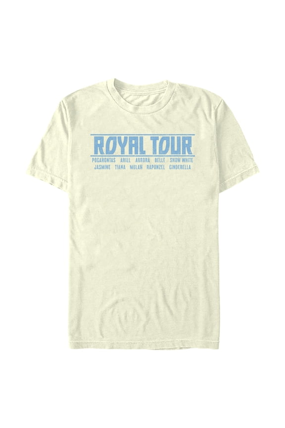 Men's Disney Princess Royal Tour Graphic Tee Beige Large