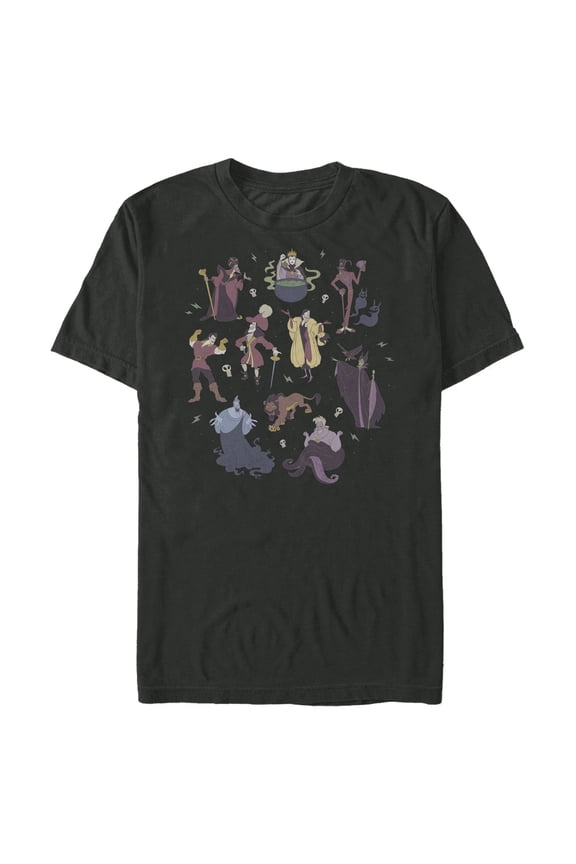 Men's Disney Princesses All the Best Villains Graphic Tee Black X Large