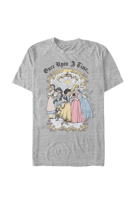 Men's Disney Princesses Classic Once Upon a Time Graphic Tee Athletic Heather Large