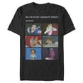 thumbnail image 1 of Men's Disney Princesses Dramatic Person Squares Graphic Tee Black Large Tall, 1 of 3