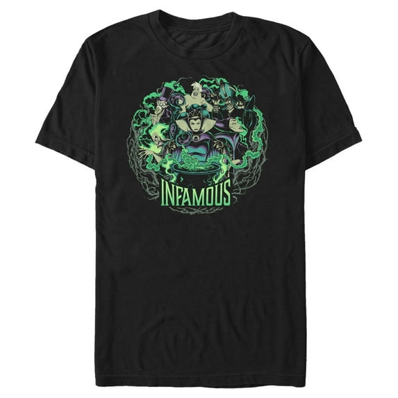Men's Disney Princesses Infamous Evil Villain Potion Graphic Tee Black Large