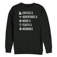 thumbnail image 1 of Men's Disney Princesses Magic Keywords  Sweatshirt Black Large, 1 of 3