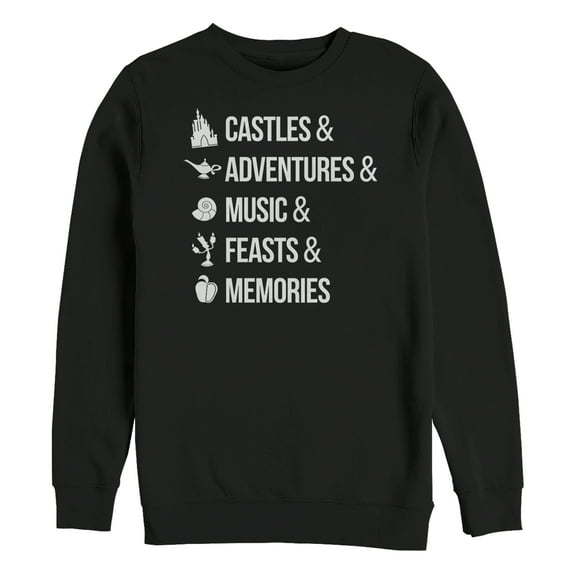 Men's Disney Princesses Magic Keywords Sweatshirt Black Large