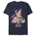 thumbnail image 1 of Men's Disney Princesses Mulan Anime Reflection  Graphic Tee Navy Blue X Large, 1 of 5