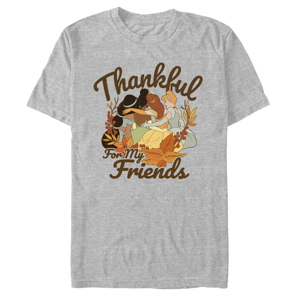 Men's Disney Princesses Thankful for my Friends  Graphic T-Shirt