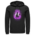 thumbnail image 1 of Men's Disney Sleeping Beauty Maleficent Purple Hue Silhouette Hoodie Color: Black Size: XL, 1 of 4