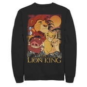 Mens Disney The Lion King Happy Group Sweatshirt Color Black Size XL