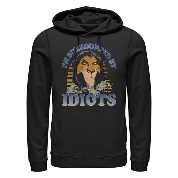 Men's Lion King Scar Surrounded By Idiots Sunset Pull Over Hoodie