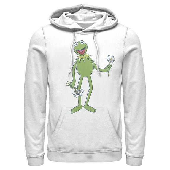 Men's Disney The Muppets Kermit The Frog Portrait Hoodie Color: White Size: XL