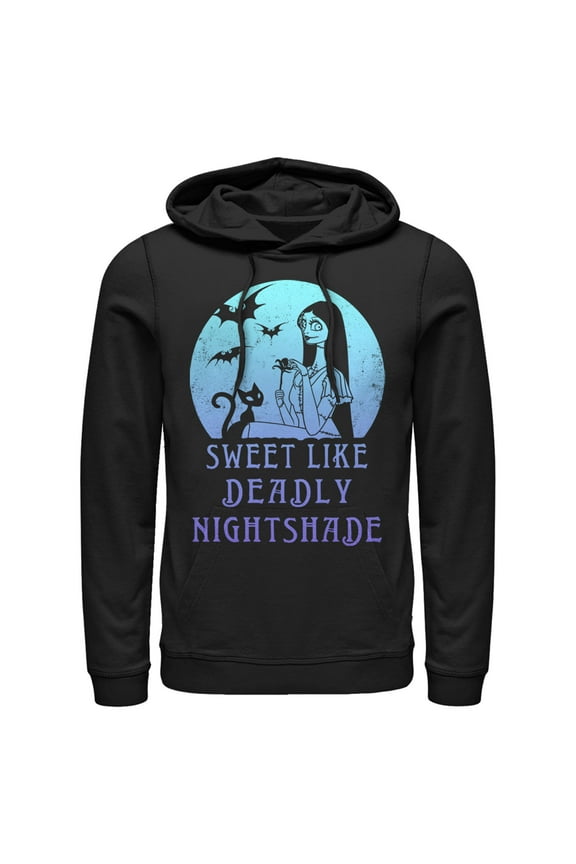 Men's The Nightmare Before Christmas Halloween Sally Sweet Like Deadly Nightshade Pull Over Hoodie Black X Large