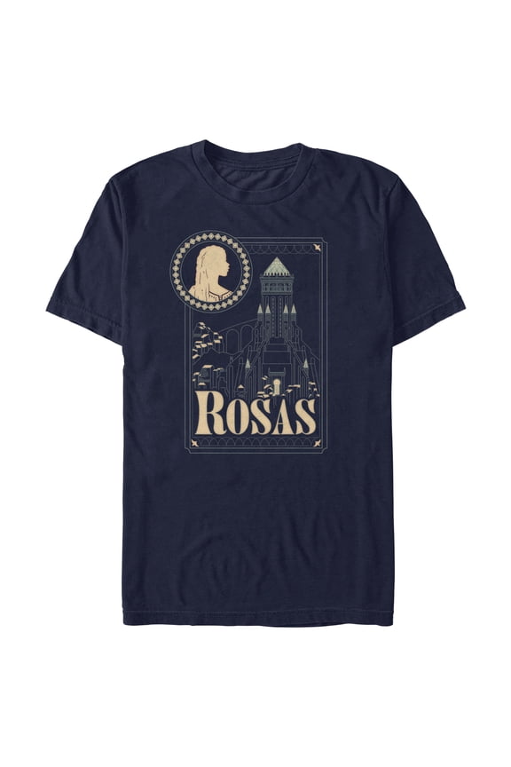 Men's Disney Wish Rosas Silhouette  T-Shirt - Navy Blue - Large