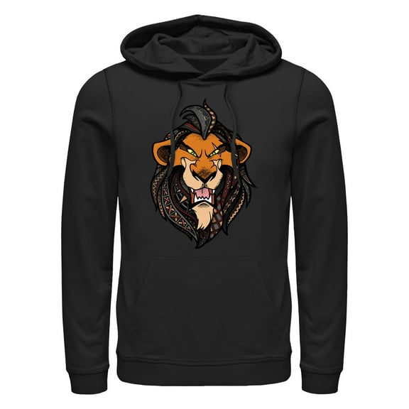 Men's Disney's The Lion King Scar Hoodie Color: Charcoal Heather Size: XXL