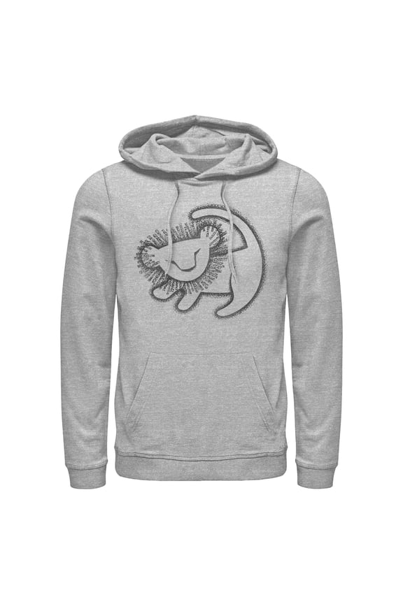 Men's Disney's The Lion King Simba Cave Painting Pullover Hoodie Color: Athletic Heather Size: L