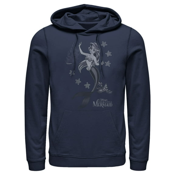 Men's Disney's The Little Mermaid Under The Sea Hoodie Color: Navy Size: XXL