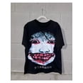 thumbnail image 1 of Men's Distorted Creepy Goth Horror Graphic Face T-Shirt, 1 of 6