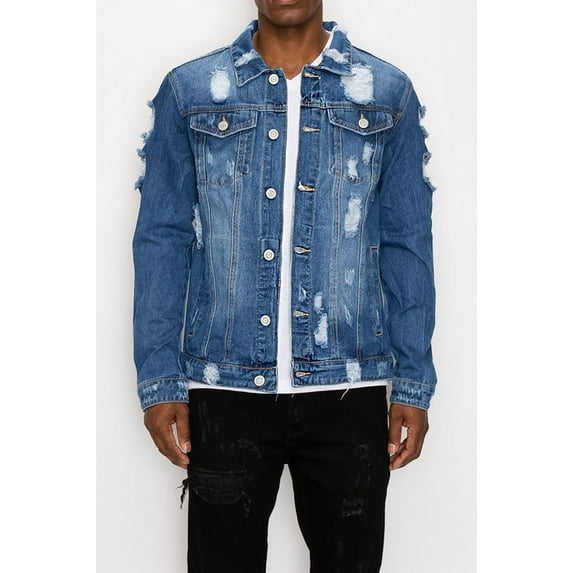 Men's Distressed Denim Jacket