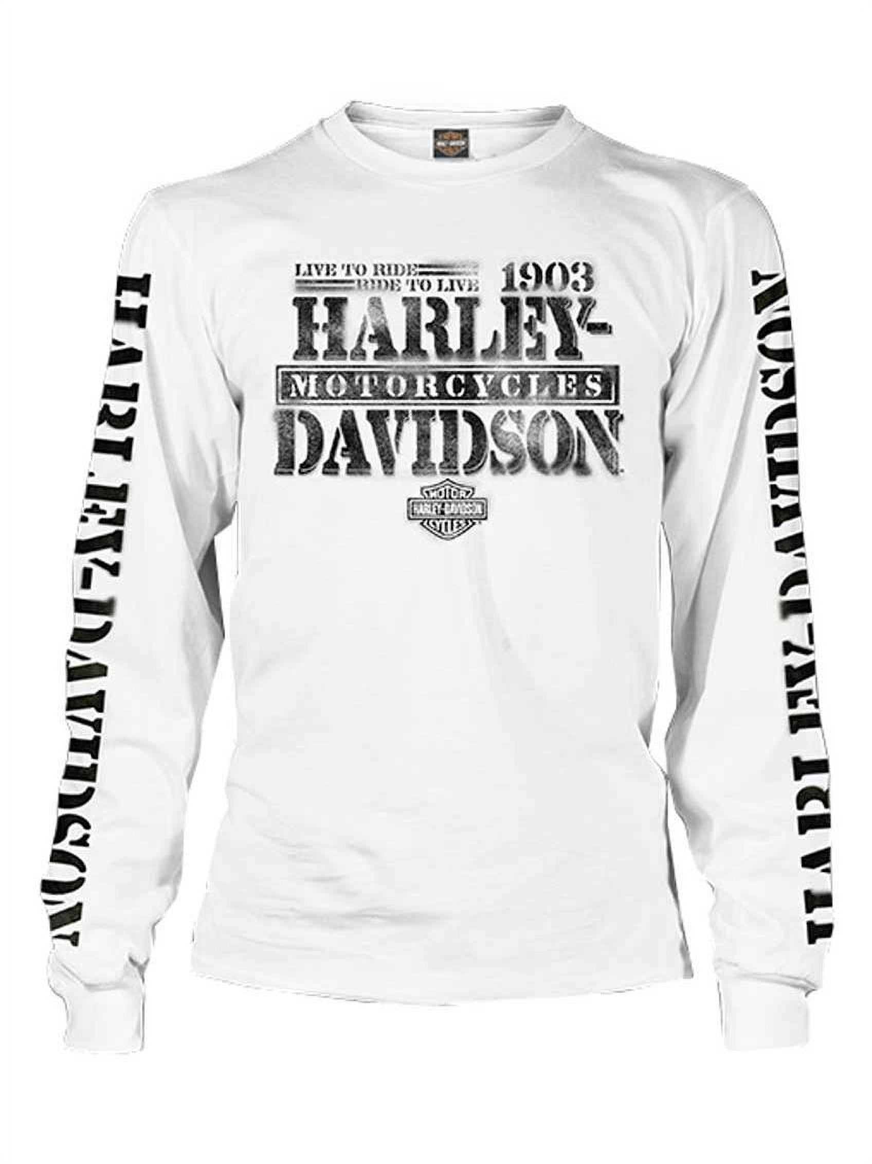 Harley-Davidson Hommes Distressed Elongated Bar & Shield Noir T