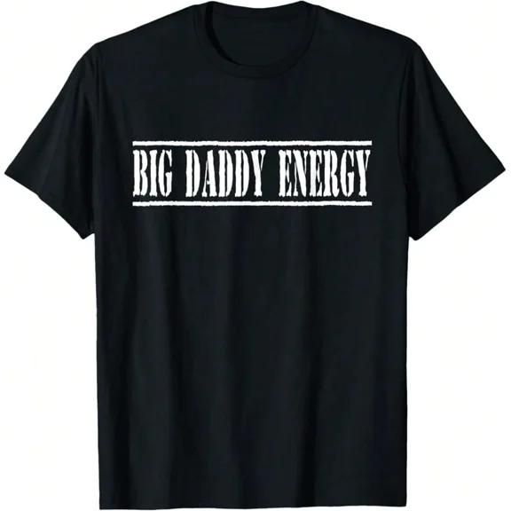 Men's Distressed Graphic Big Daddy Energy Crew Neck T-Shirt