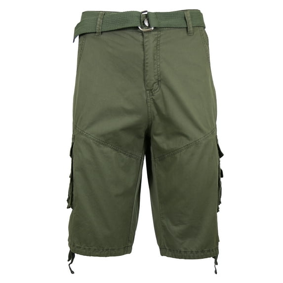 Men's Distressed Vintage Belted Cargo Utility Shorts (Size 30-40)