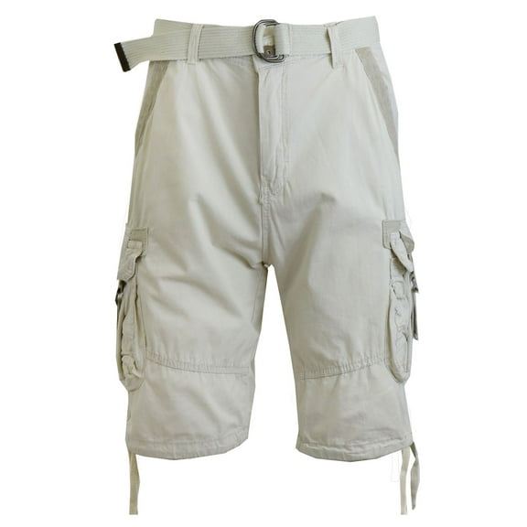 Men's Distressed Vintage Belted Cargo Utility Shorts (Size 30-48)