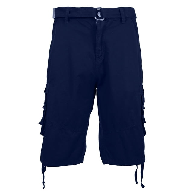 Men's Distressed Vintage Belted Cargo Utility Shorts (Size 30-48)