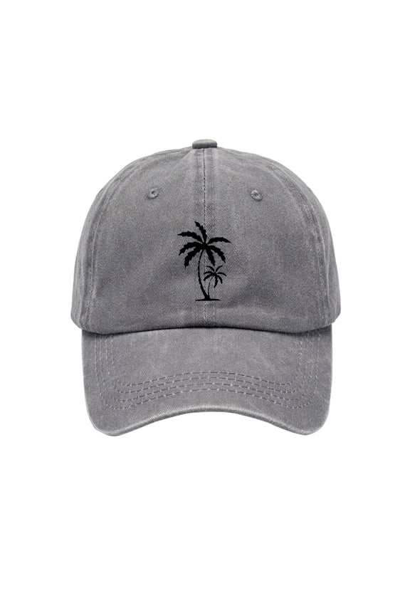Men's Distressed Washed Baseball Cap, Vintage Style Dad Hat with Soft Structured Crown, Adjustable Trucker Hat for Casual Everyday Wear, Unisex Design for a Relaxed Street Style Look - Grey