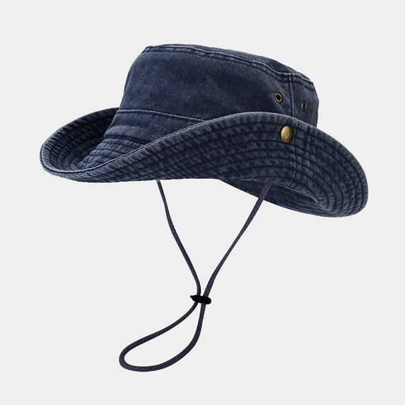 Men's Distressed Wide Brim Boonie Hat, UPF 50+ Sun Protection with Adjustable Chin Strap for Fishing, Hiking, and Outdoor Travel, Lightweight and Breathable Mesh Design for All-Day Comfort