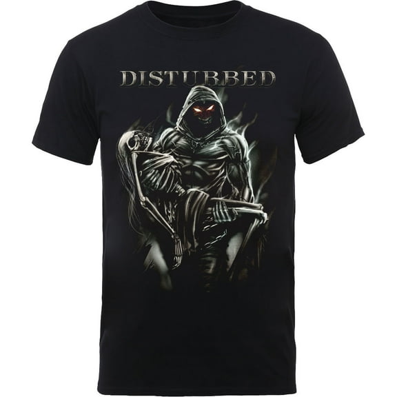 Men's Disturbed Lost Souls Slim Fit T-shirt Medium Black