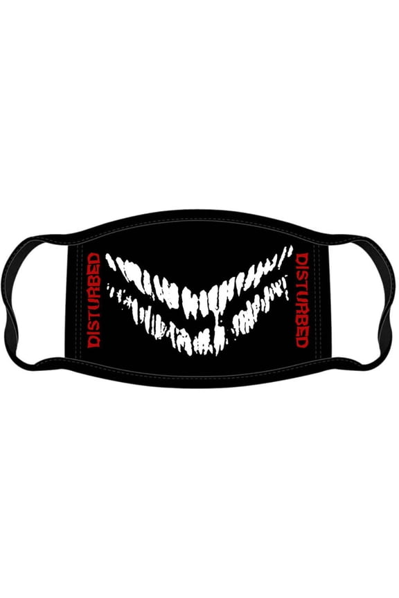 Men's Disturbed Mouth Face Mask Black