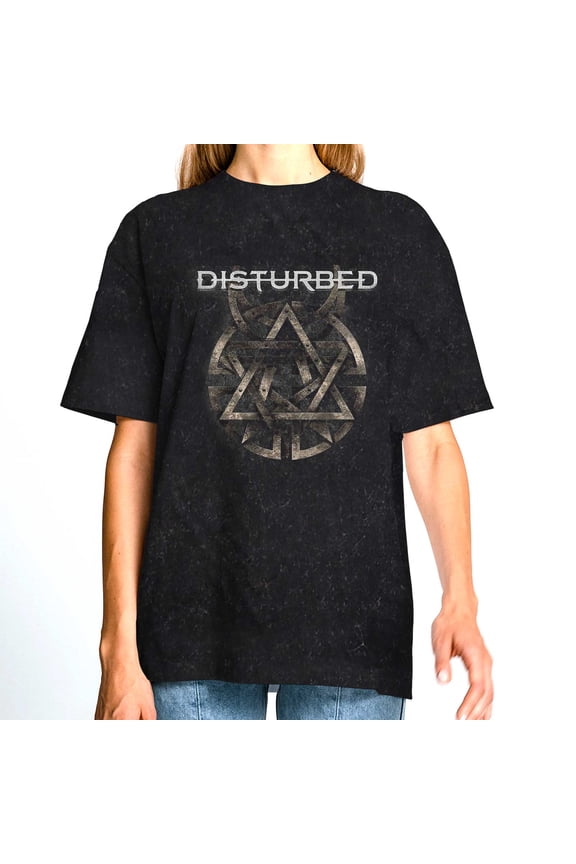 Men's Disturbed Riveted (Dip-Dye, Mineral Wash) Tie Dye T-shirt X-Large Charcoal