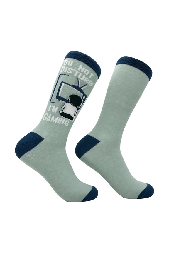 Men's Do Not Disturb Im Gaming Socks Funny Sarcastic Video Game Graphic Footwear