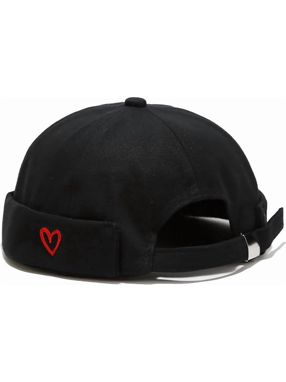 Men's Docker Cap  Brimless Skullcap, Worker Sailor Cap, Rolled Cuff Retro Beanie Hat