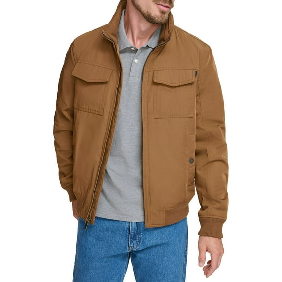 Men's Dockers® 2-Pocket Bomber Jacket Color: Brown Size: M