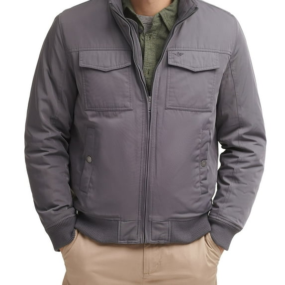 Men's Dockers® 2-Pocket Bomber Jacket Color: Gray Size: M