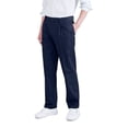 thumbnail image 1 of Men's Dockers Signature Iron Free Stain Defender Classic-Fit Khaki Pleated Pants Color: Navy Blazer Size: 42X30, 1 of 4