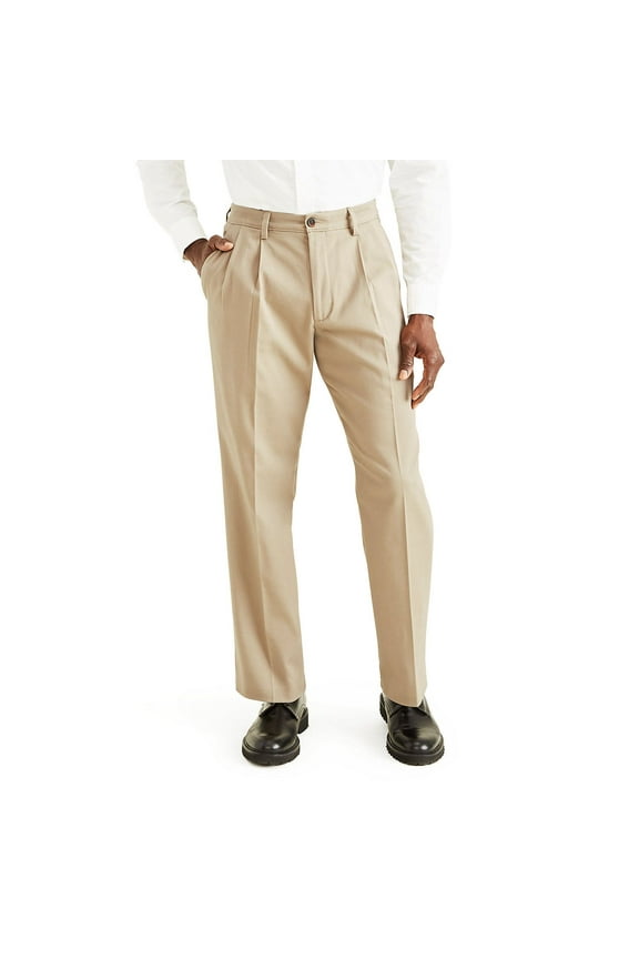 Men's Dockers® Stretch Easy Khaki Classic-Fit Pleated Pants Color: Khaki Size: 44X30
