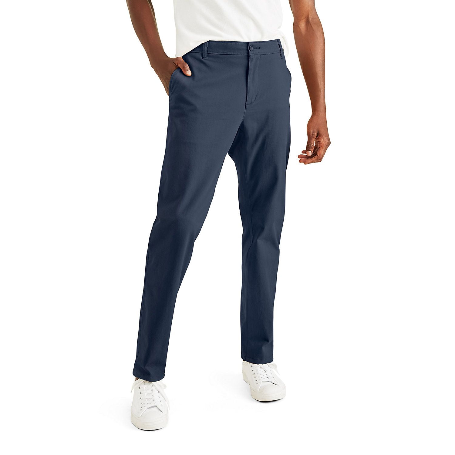 Dockers Men's Straight Fit City Tech Trousers, Warm Ash, 32Wx32L