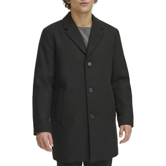 Men's Dockers® Wool Blend Top Coat Color: Black Size: S