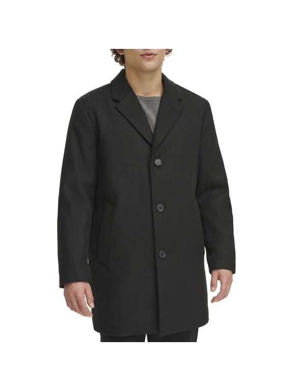 Men's Dockers® Wool Blend Top Coat Color: Black Size: S